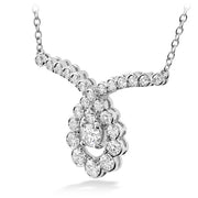 0.8 ctw. Aerial Regal Scroll Drop Necklace in 18K White Gold