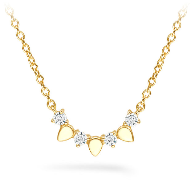 0.1 ctw. Aerial Solar Eclipse Pendant in 18K Yellow Gold