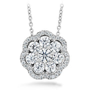 1.45 ctw. Aurora Cluster Pendant in Platinum