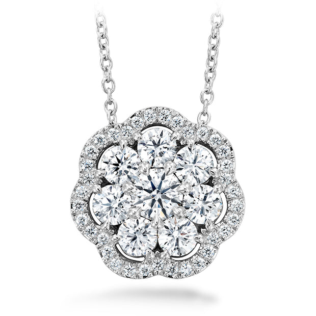 1.45 ctw. Aurora Cluster Pendant in Platinum