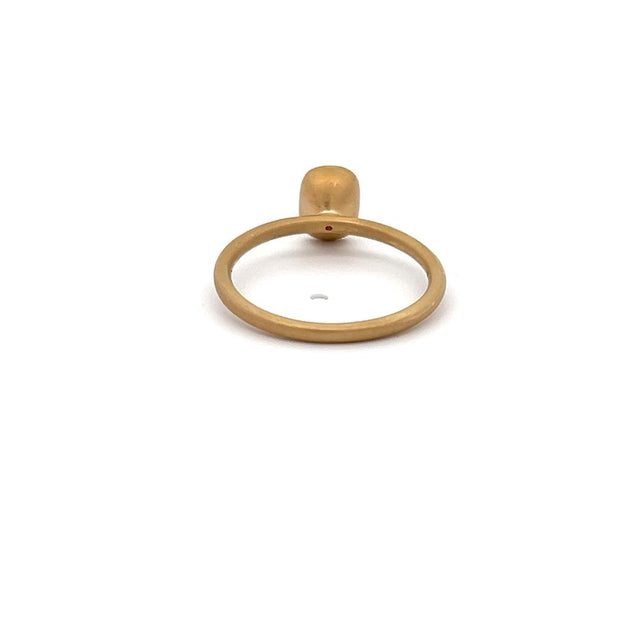 Kimberly Collins Garnet Ring in 18k Yellow Gold with sandblasted finish