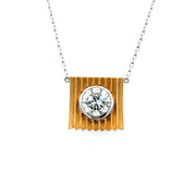 Plateau Jewelers Louver Necklace in 18k Yellow Gold. 3.78 ct.