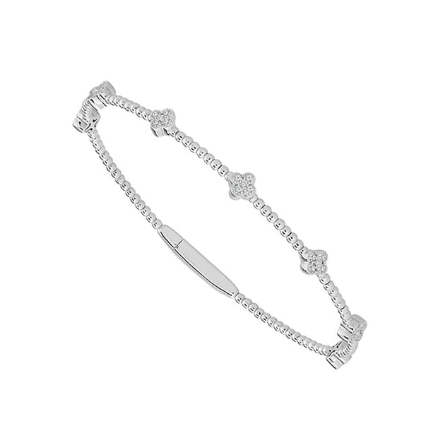 Diamond Bangle Bracelet in 14k White Gold
