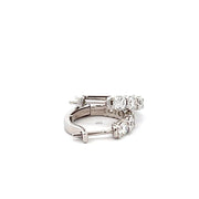 Plateau Jewelers' Diamond Hoop Earrings in Platinum. (15mm diameter x 3.1mm wide)  1.134 ctw