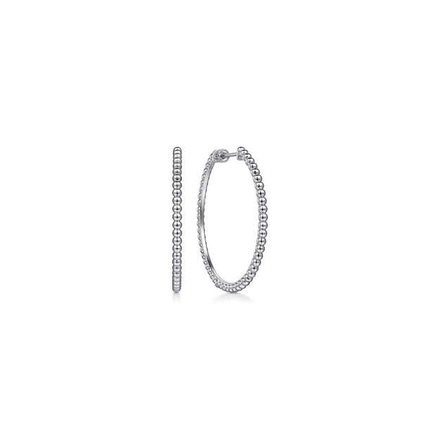 Gabriel 40mm Classic Hoop Earrings Sterling Silver