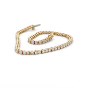 Plateau Jewelers Diamond Tennis Bracelet in 14k white gold.  3.02 ct