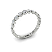Vlora Slim Bezel Set Diamond Band in Platinum