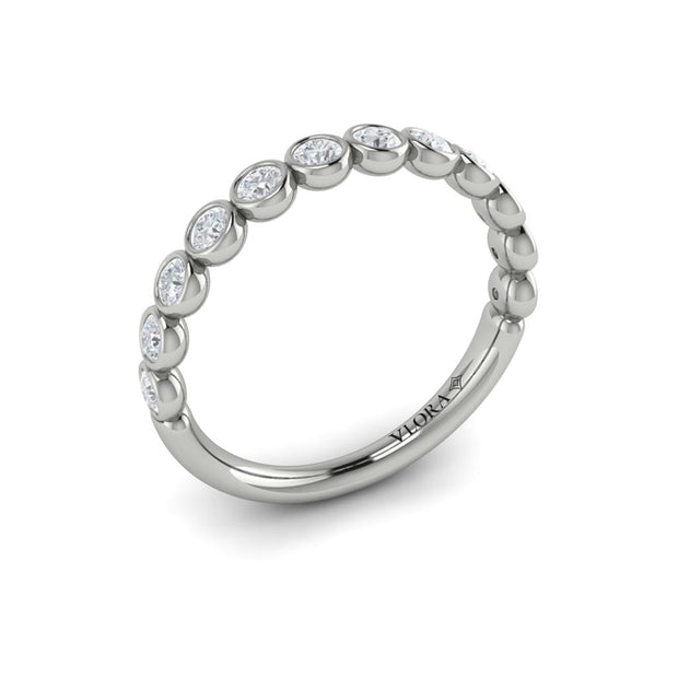 Vlora Slim Bezel Set Diamond Band in Platinum