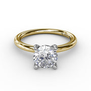 FANA Diamond Solitaire Engagement Ring in 14K Yellow Gold