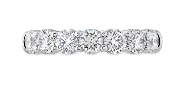 Hearts On Fire Signature 7 stone Band in 18k white gold. 1.27 ct.