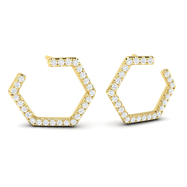 Vlora Diamond Earrings in 14K Yellow Gold with 0.59ct
