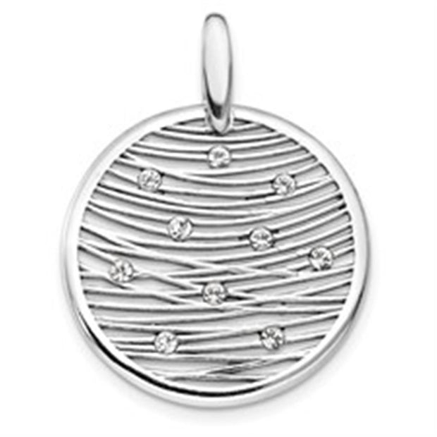 Leslie's Sterling Silver Polished Precious Crystal Pendant. This pendant dresses up any outfit!