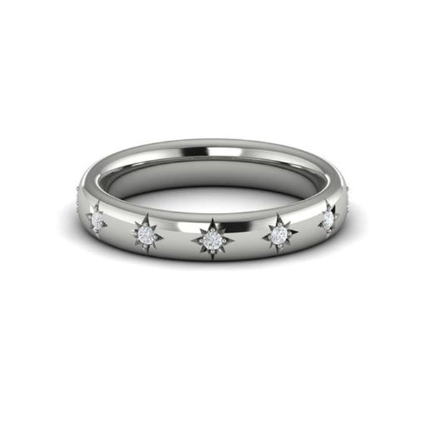 VLORA Diamond Ring in 14K White Gold with 0.10cts