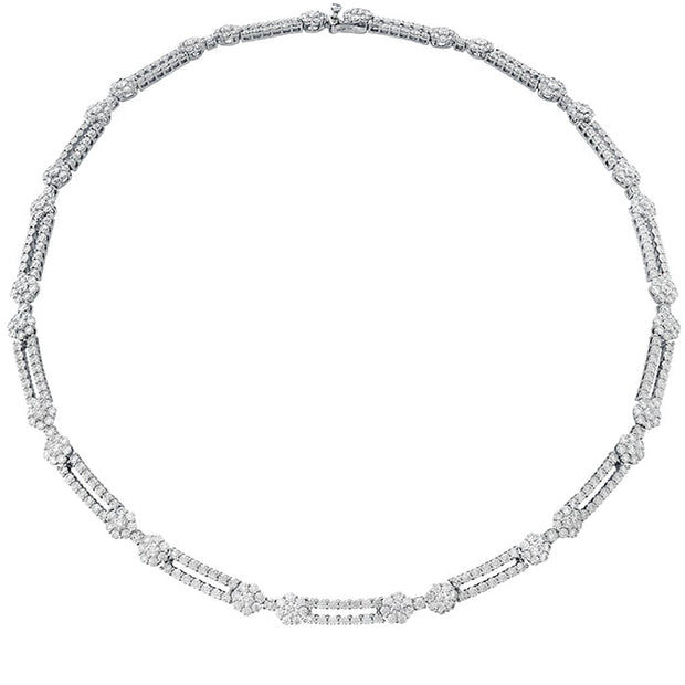 11.8 ctw. Beloved Double Link Necklace in 18K White Gold
