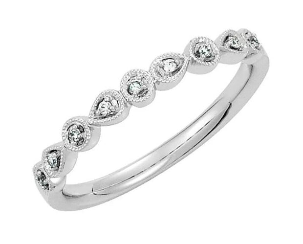 Stuller 14k White Gold Stackable Ring with Diamonds