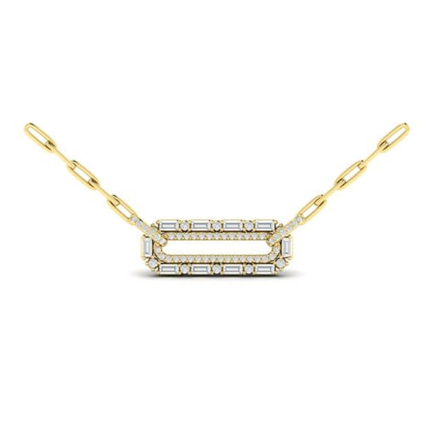 VLORA Diamond Necklace in 14K Yellow Gold with 0.45cts