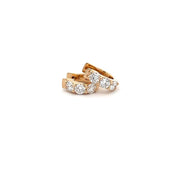 Plateau Jewelers' small diamond hoops in 14k white gold.