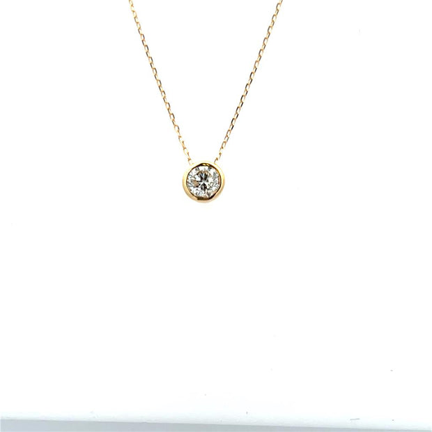 Unison Diamond Pendant in 18k Yellow Gold. .30 ct.