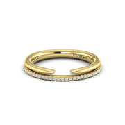 Vlora Open Pave' Diamond Band in 14k Yellow Gold