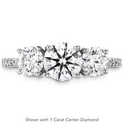0.14 ctw. Camilla 3 Stone Diamond Engagement Ring in Platinum