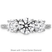 0.5 ctw. Camilla 3 Stone Diamond Engagement Ring in 18K White Gold
