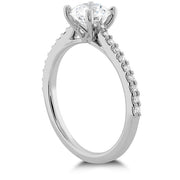 0.18 ctw. Camilla HOF Engagement Ring - Dia Band in 18K White Gold