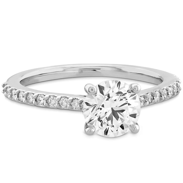 0.18 ctw. Camilla HOF Engagement Ring - Dia Band in 18K White Gold