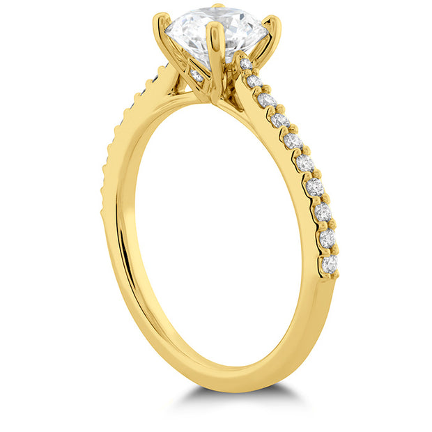 0.18 ctw. Camilla HOF Engagement Ring - Dia Band in 18K Yellow Gold