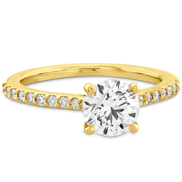 0.18 ctw. Camilla HOF Engagement Ring - Dia Band in 18K Yellow Gold
