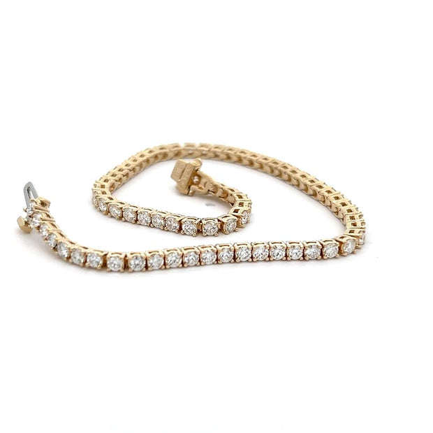 Plateau Jewelers Diamond Tennis Bracelet in 14k white gold.  3.02 ct
