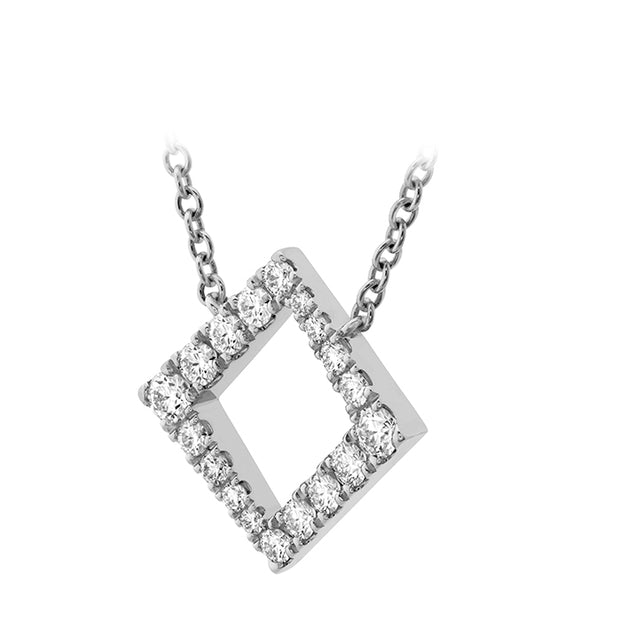 0.28 ctw. Charmed Square Pendant in 18K White Gold