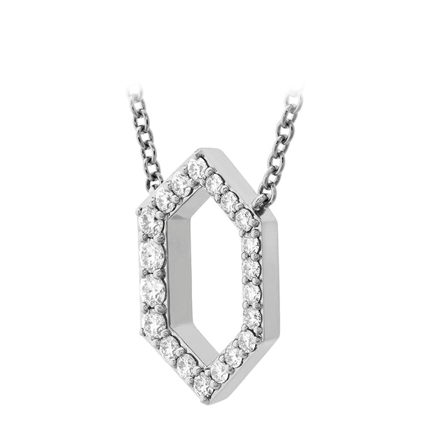 0.21 ctw. Charmed Hex Pendant in 18K White Gold