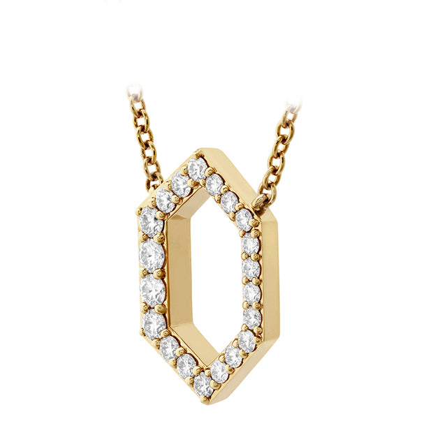 0.21 ctw. Charmed Hex Pendant in 18K Yellow Gold