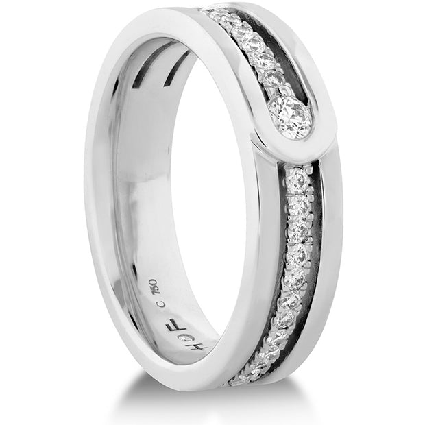 0.38 ctw. Coupled Encompass Diamond Line band 6mm in 18K White Gold