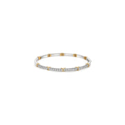 Hearts On Fire Coply Half Pave' Diamond Bangle Bracelet in 18k two-tone