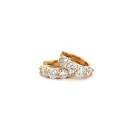 Plateau Jewelers' Diamond Hoop Earrings in 14k Yellow Gold. 1.77 ct.