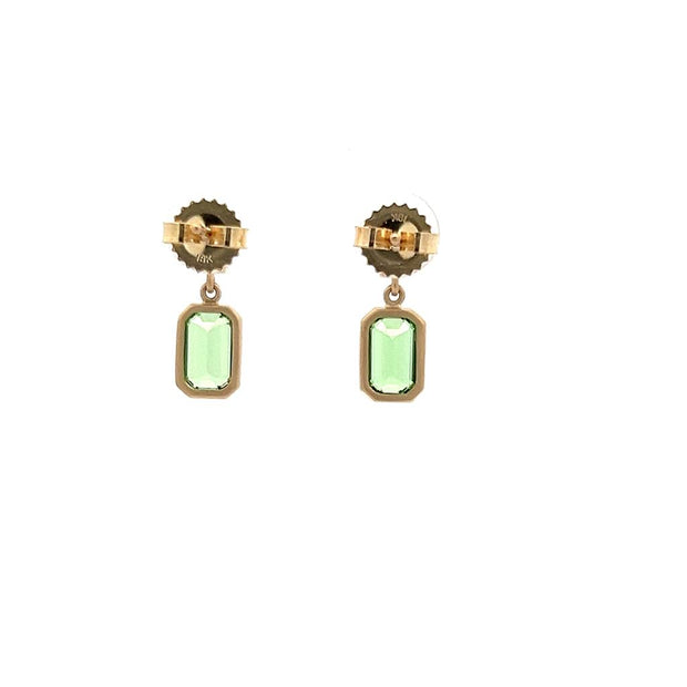 Kimberly Collins Tsavorite Garnet and Diamond Earrings in 18k Yellow Gold