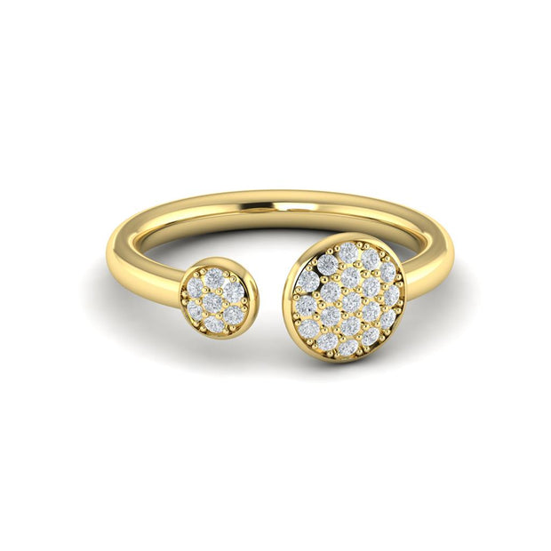 VLORA Diamond Ring in 14K Yellow Gold with 0.26cts