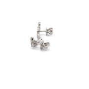 Diamond Climber Earrings in 14k White Gold