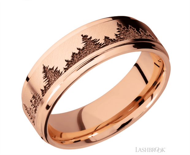 Lashbrook Designs high bevel band in 14k rose gold