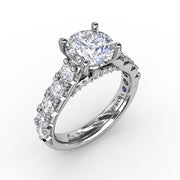 Fana Diamond Engagement Ring In 14K White Gold With 1.13Ct Diamonds