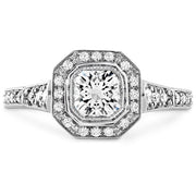 0.3 ctw. Deco Chic DRM Halo Engagement Ring in Platinum