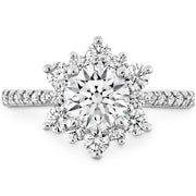 0.95 ctw. Delight Lady Di - Diamond Band Semi-Mount in Platinum