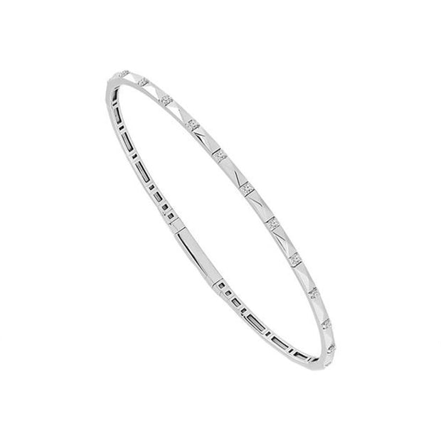 IDD Flexi Diamond Bracelet in 14K White Gold with 0.16cts