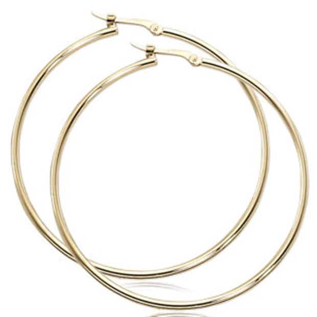 Carla 14k Yellow Gold  hoop earring 1.5 x 40