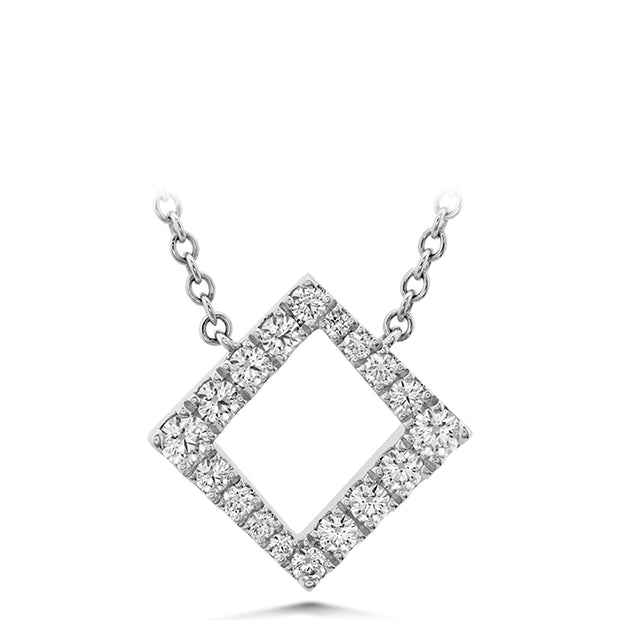 0.28 ctw. Charmed Square Pendant in 18K White Gold