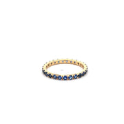 Kimberly Collins Blue Sapphire Eternity Band in 18k Yellow Gold
