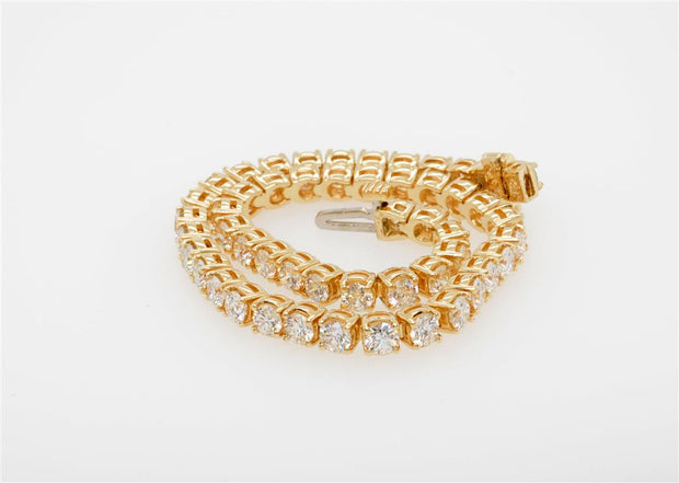 Plateau Jewelers Diamond Tennis Bracelet in 14k Yellow Gold