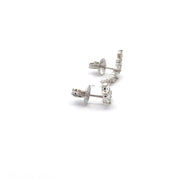 Diamond Climber Earrings in 14k White Gold