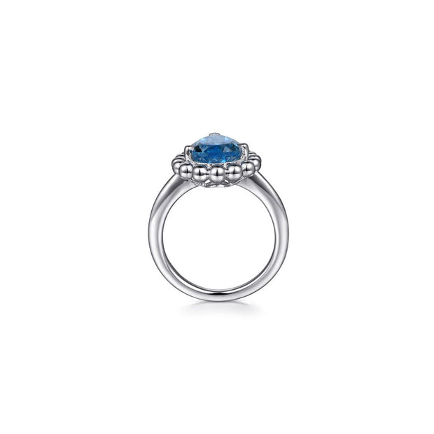 Gabriel Swiss Blue Topaz Ring in Sterling Silver